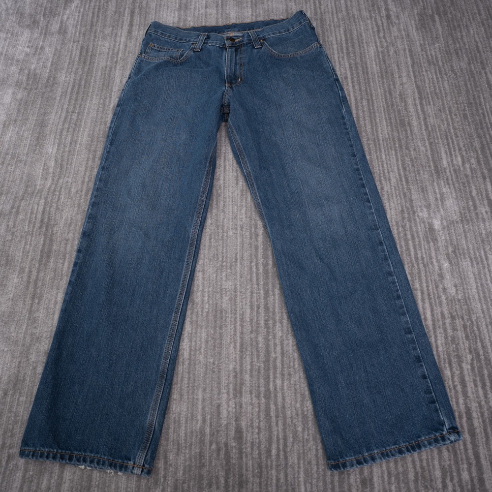 Carhartt Jeans Mens 32x30 Blue Good Straight Leg Workwear 101483-968